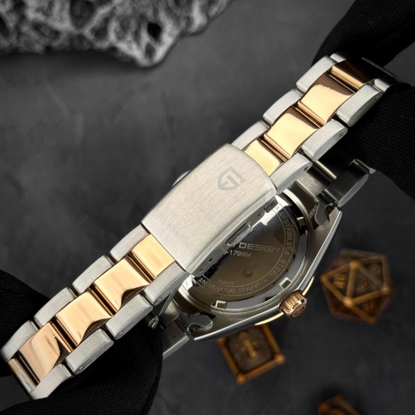 Годинник наручний Pagani Design PD-1794M Silver-Rose Gold-White