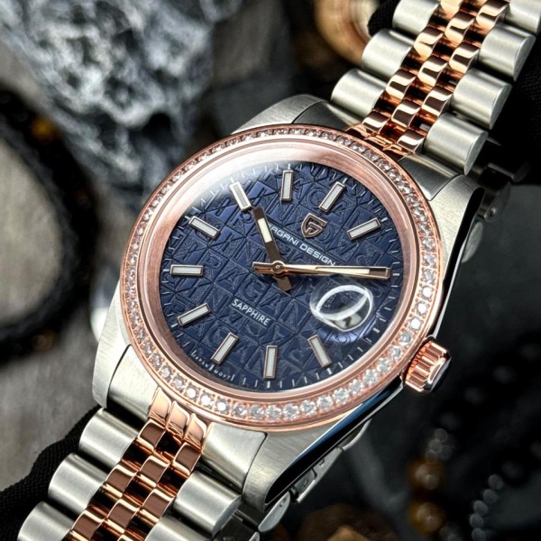Годинник наручний Pagani Design PD-1794M Silver-Rose Gold-Blue
