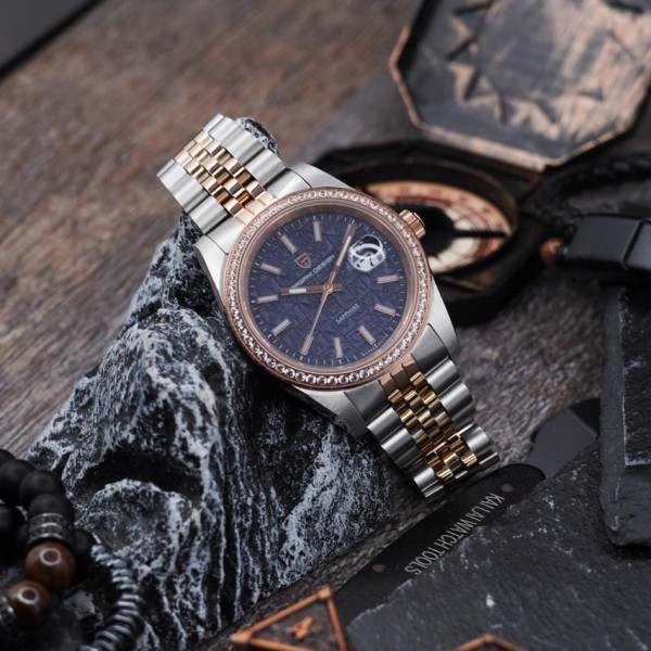 Годинник наручний Pagani Design PD-1794M Silver-Rose Gold-Blue