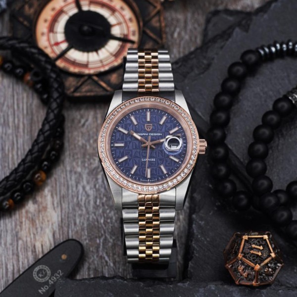 Годинник наручний Pagani Design PD-1794M Silver-Rose Gold-Blue