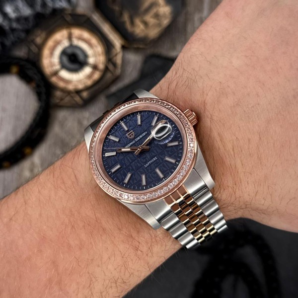 Годинник наручний Pagani Design PD-1794M Silver-Rose Gold-Blue
