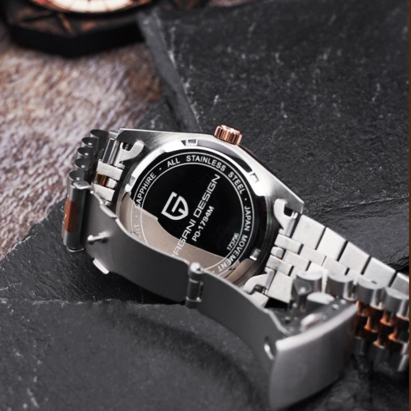 Годинник наручний Pagani Design PD-1794M Silver-Rose Gold-Blue