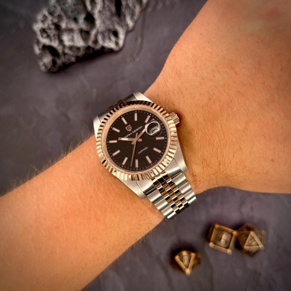Годинник наручний Pagani Design PD-1794M Silver-Rose Gold-Black