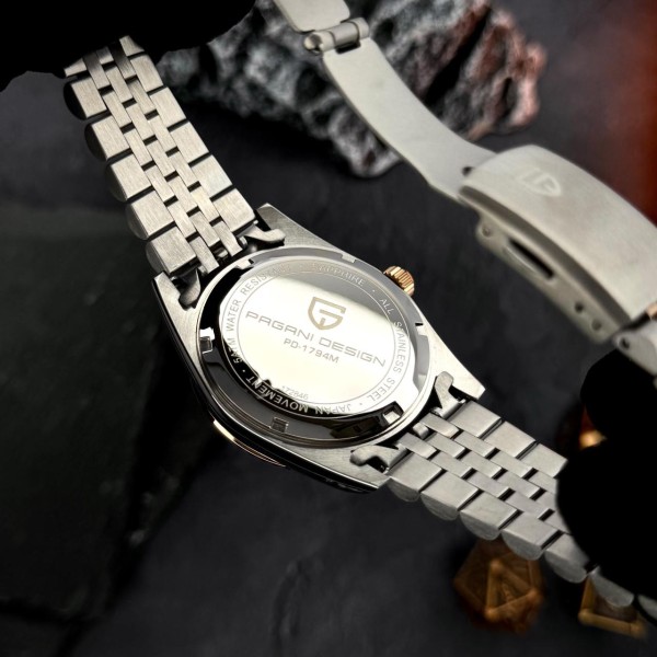 Годинник наручний Pagani Design PD-1794M Silver-Rose Gold-Black