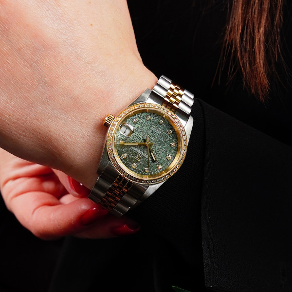 Годинник наручний Pagani Design PD-1794L Silver-Gold-Green
