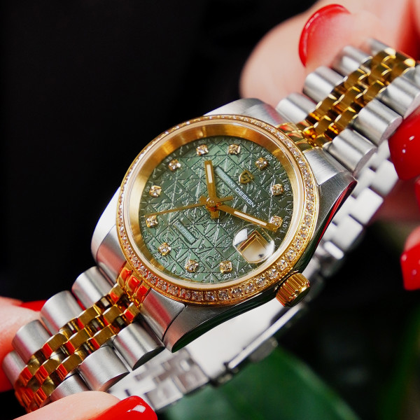 Годинник наручний Pagani Design PD-1794L Silver-Gold-Green