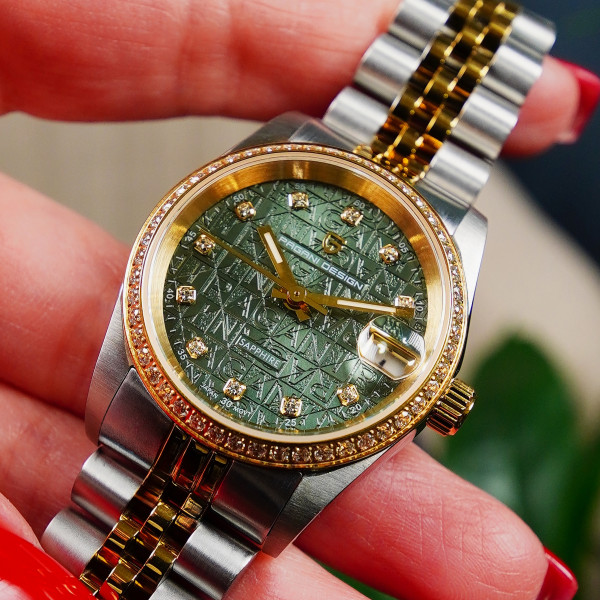 Годинник наручний Pagani Design PD-1794L Silver-Gold-Green