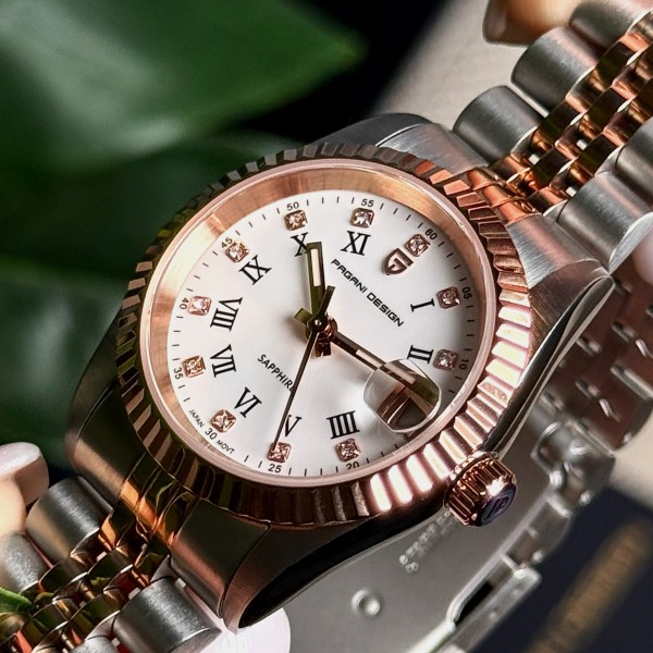 Годинник наручний Pagani Design PD-1794L Silver-Rose Gold-White