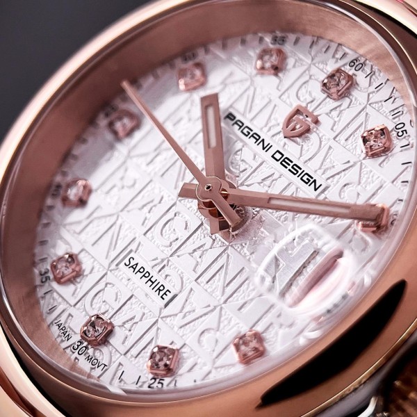 Pagani Design PD-1794L Silver-Rose Gold-White