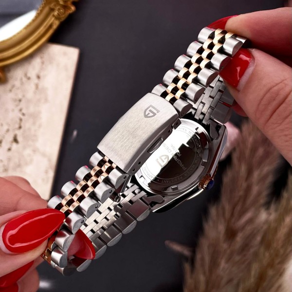 Годинник наручний Pagani Design PD-1794L Silver-Rose Gold-Red