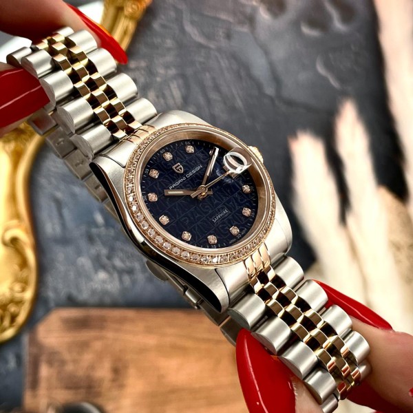 Годинник наручний Pagani Design PD-1794L Silver-Rose Gold-Blue
