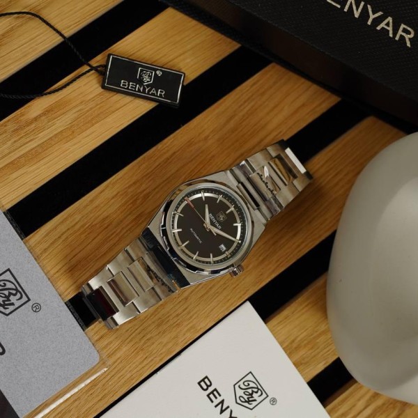 Годинник наручний Benyar BY-5203 Silver-Black