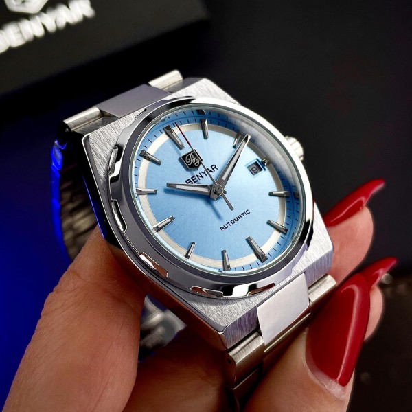 Годинник наручний Benyar BY-5203 Silver-Ligh Blue