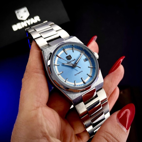 Годинник наручний Benyar BY-5203 Silver-Ligh Blue