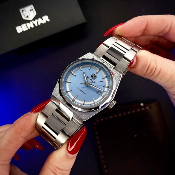 Годинник наручний Benyar BY-5203 Silver-Ligh Blue