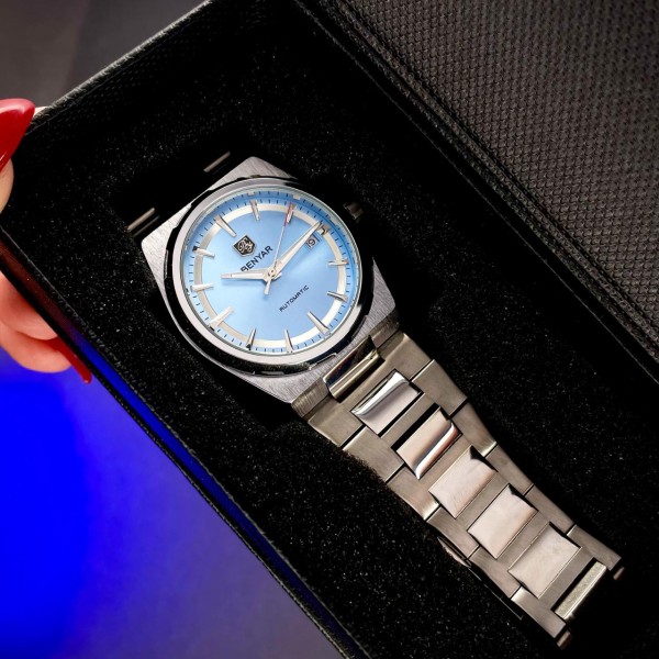 Годинник наручний Benyar BY-5203 Silver-Ligh Blue
