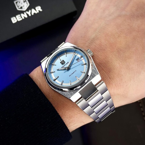 Годинник наручний Benyar BY-5203 Silver-Ligh Blue