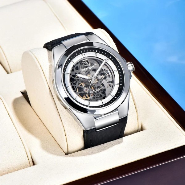 Годинник наручний Benyar BY-5207 Black-Silver-White