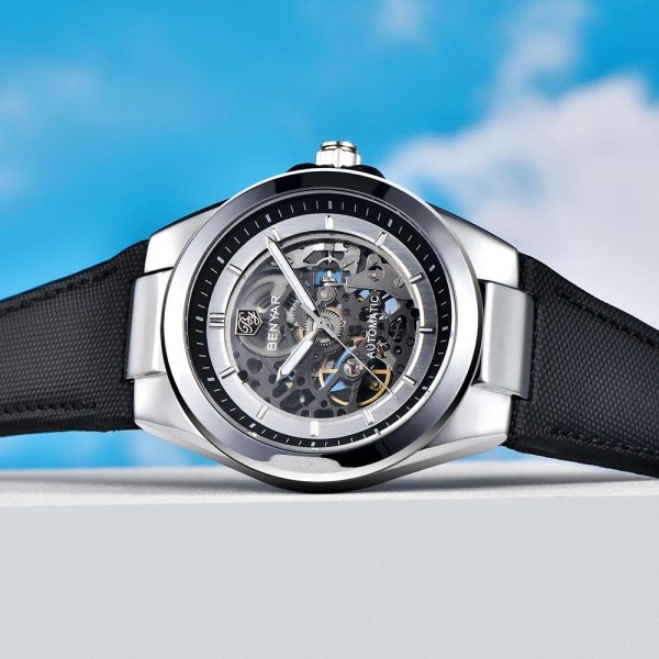 Годинник наручний Benyar BY-5207 Black-Silver-White