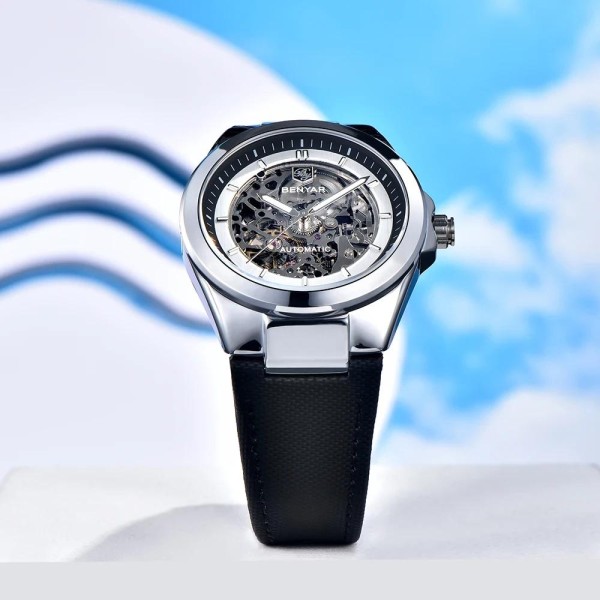 Годинник наручний Benyar BY-5207 Black-Silver-White