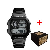 Awarder 011SIUASI Тризуб срібло Чорні + Коробка Awarder 011SIUASI Тризуб срібло Чорні + Коробка