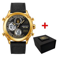 Awarder 017GDBK Тризуб золото Gold-Black.