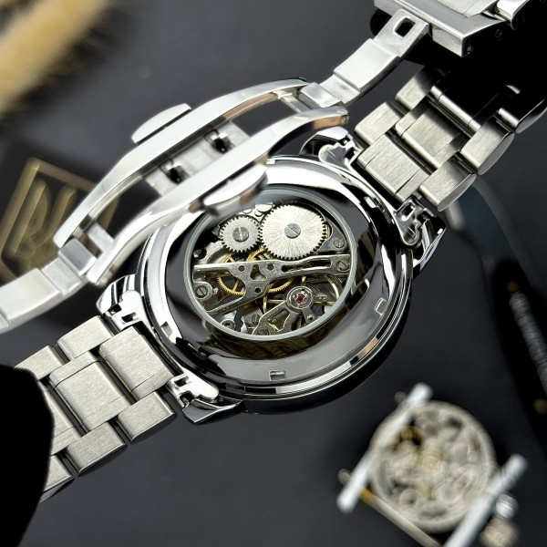 Часы наручные Awarder 022 Silver-White Mechanic Metall Не Забуду Дім