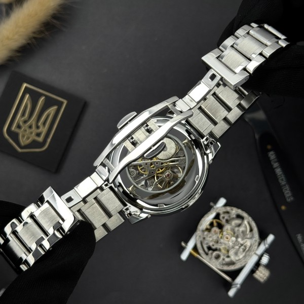 Часы наручные Awarder 022 Silver-White Mechanic Metall Не Забуду Дім