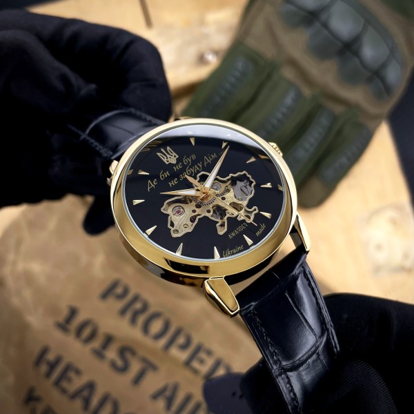 Часы наручные Awarder 022-3D Не Забуду Дім Gold-Black