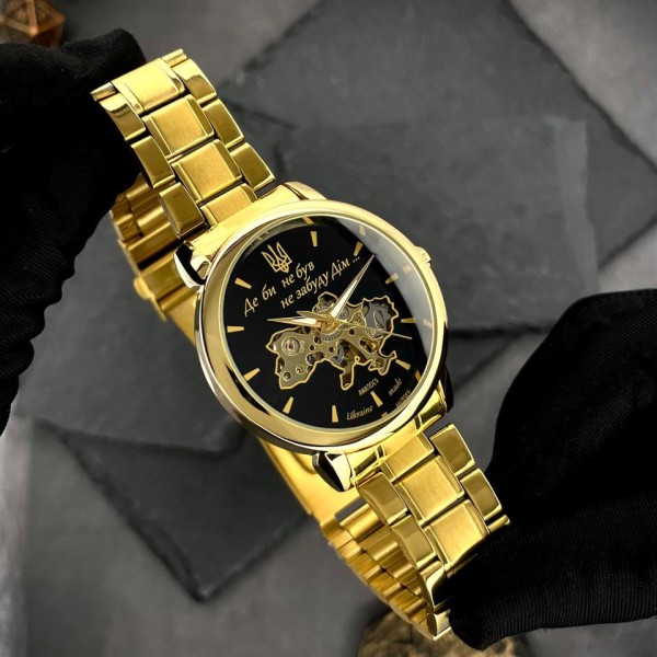 Часы наручные Awarder 022 Gold-Black Automatics Metall Не Забуду Дім