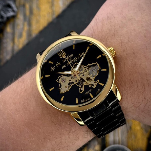 Часы наручные Awarder 022 Black-Gold Automatics Metall Не Забуду Дім
