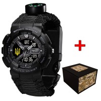 Awarder 005P Тризуб золото Black Паракордовий ремінець Black + Коробка Awarder 005P Тризуб золото Black Паракордовий ремінець Black + Коробка