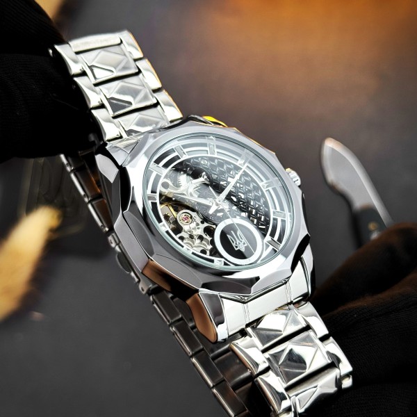 Часы наручные Awarder 024SI Тризуб срібло Silver