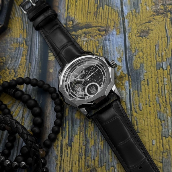 Часы наручные Awarder 029SI Тризуб срібло Silver
