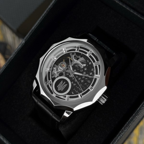 Часы наручные Awarder 029SI Тризуб срібло Silver