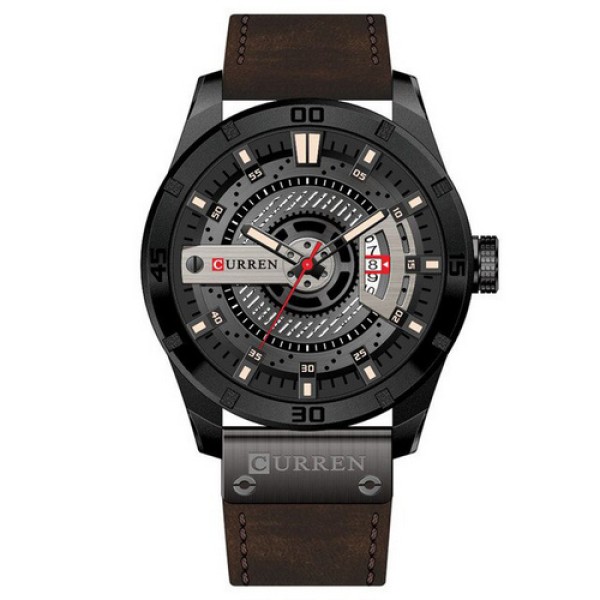 Годинник наручний Curren 8301 Black-Dark Brown