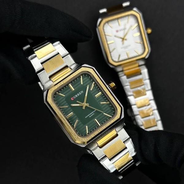 Годинник наручний Curren 8457 Gold-Green