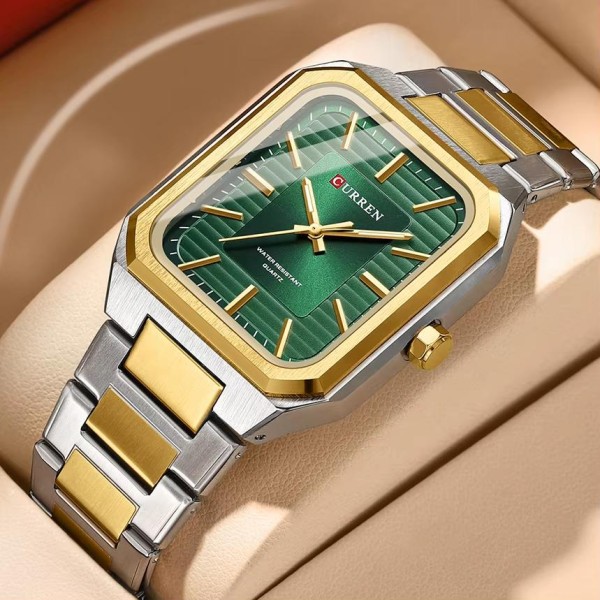 Годинник наручний Curren 8457 Gold-Green
