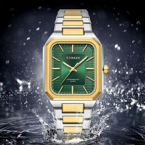 Годинник наручний Curren 8457 Gold-Green