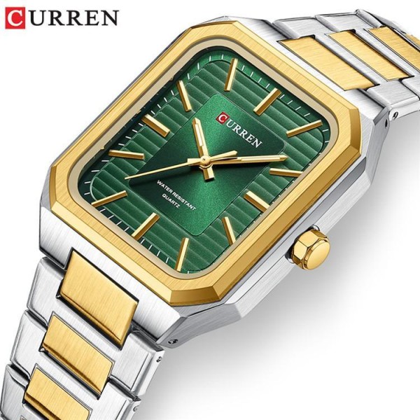 Годинник наручний Curren 8457 Gold-Green