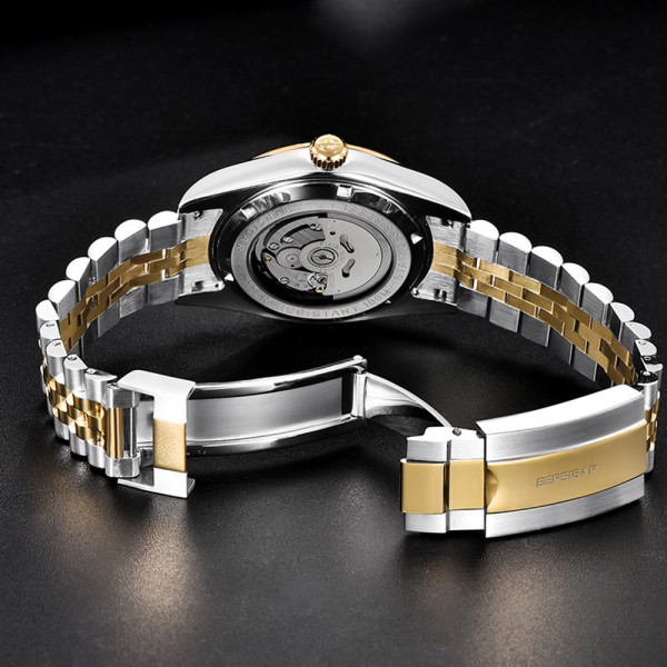 Годинник наручний Pagani Design PD-1645 Silver-Gold-Brown