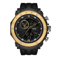 Годинник наручний Sanda 6012 Black-Gold