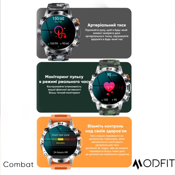 Смарт-годинник Modfit Combat All Black