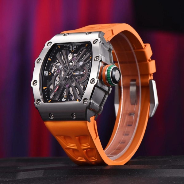 Годинник наручний Pagani Design PD-1738 Black-Orange