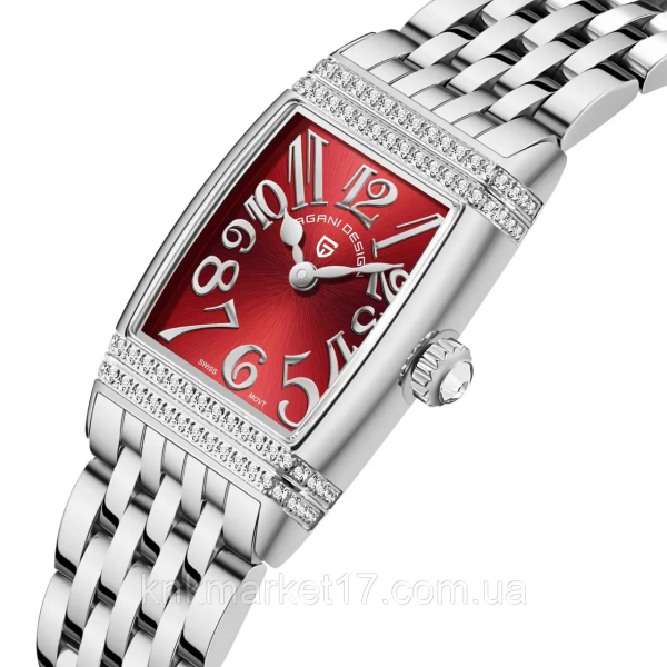 Годинник наручний Pagani Design PD-1737 Silver-Red