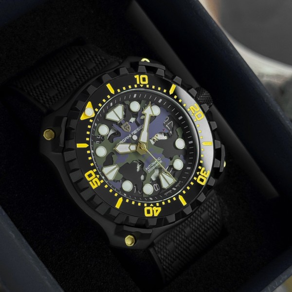 Годинник наручний Pagani Design PD-YN009 Black-Camo Blue