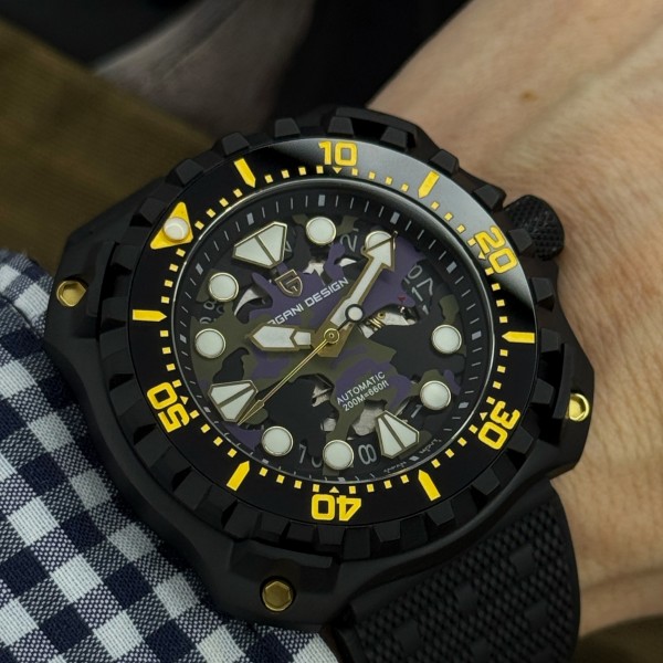 Годинник наручний Pagani Design PD-YN009 Black-Camo Blue