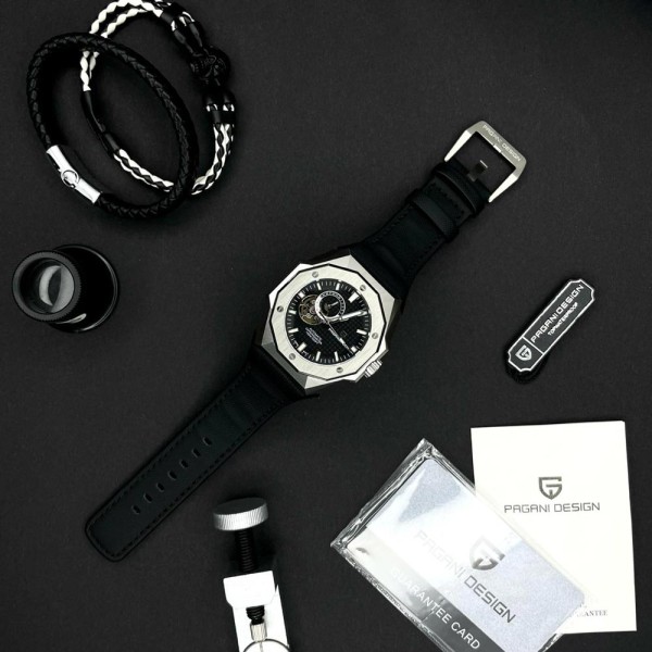 Годинник наручний Pagani Design PD-YS010 Silver-Black