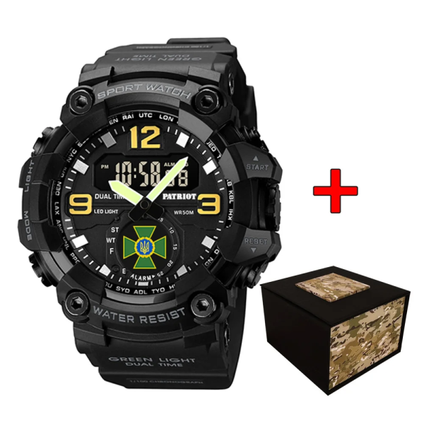 Часы наручные Patriot 003BKDPS ДПС Чорні + Коробка.