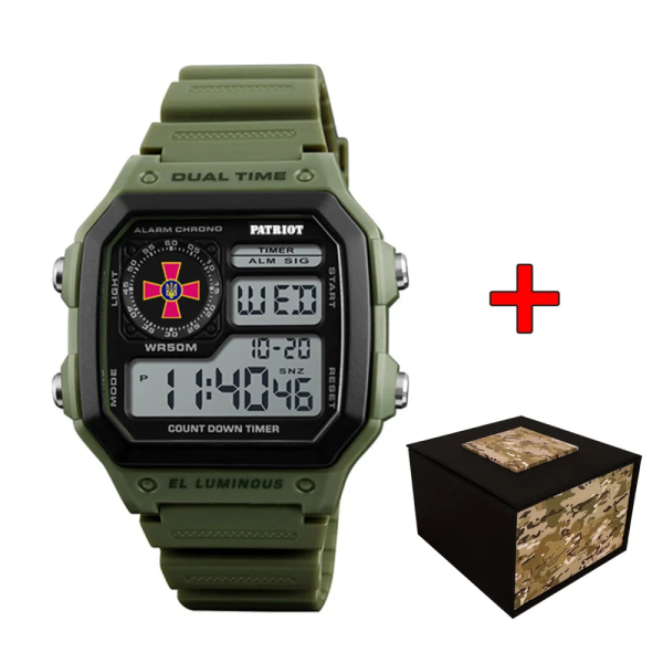 Часы наручные Patriot 010AGSU ЗСУ Зелені + Коробка.